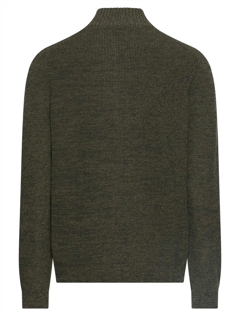 Vest Camel Active donkergroen gemeleerd wijde fit