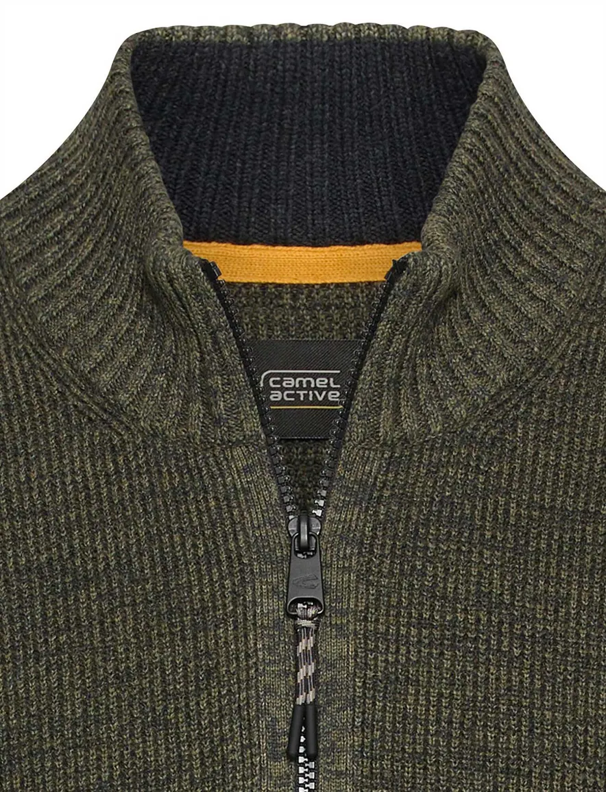 Camel Active vest donkergroen gemeleerd