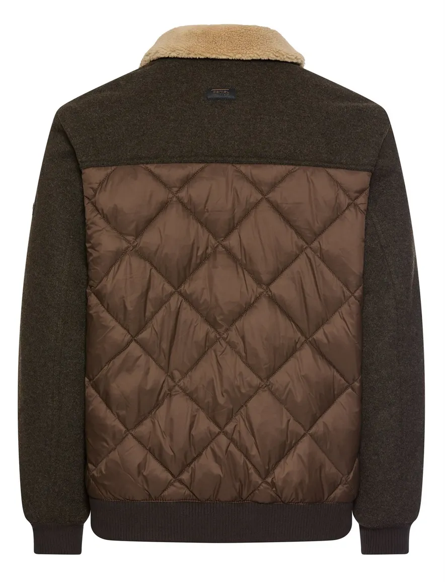 Camel Active piloten jas bruin met borstzak