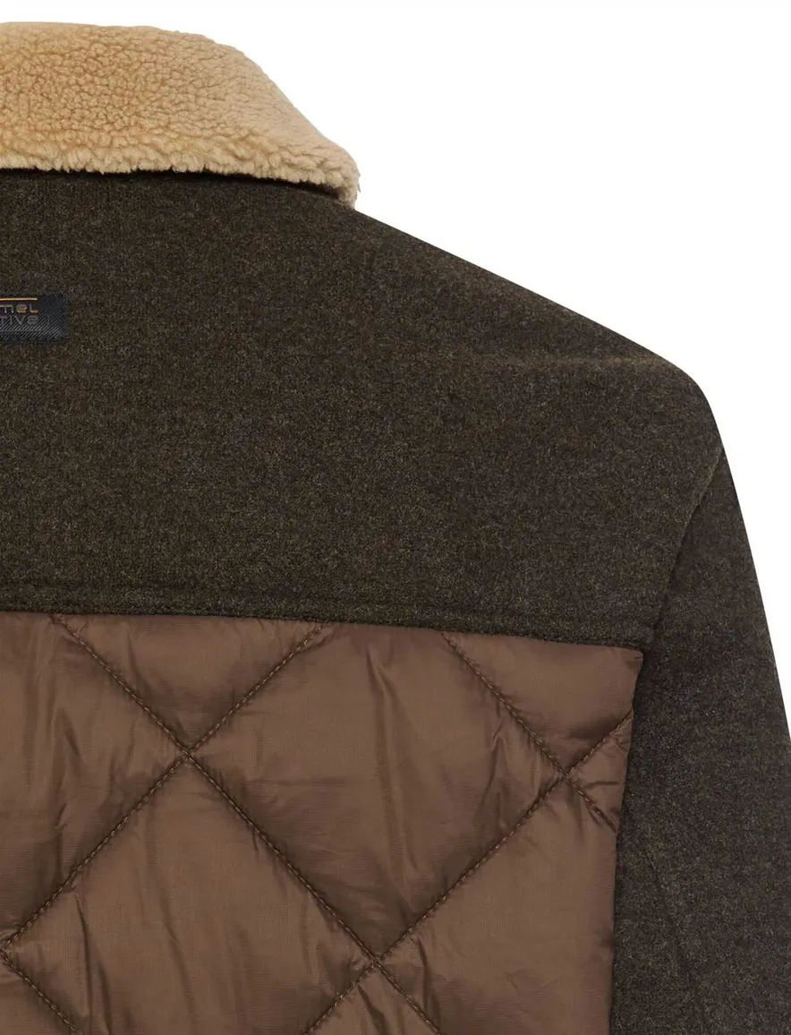 Camel Active piloten jas bruin met borstzak
