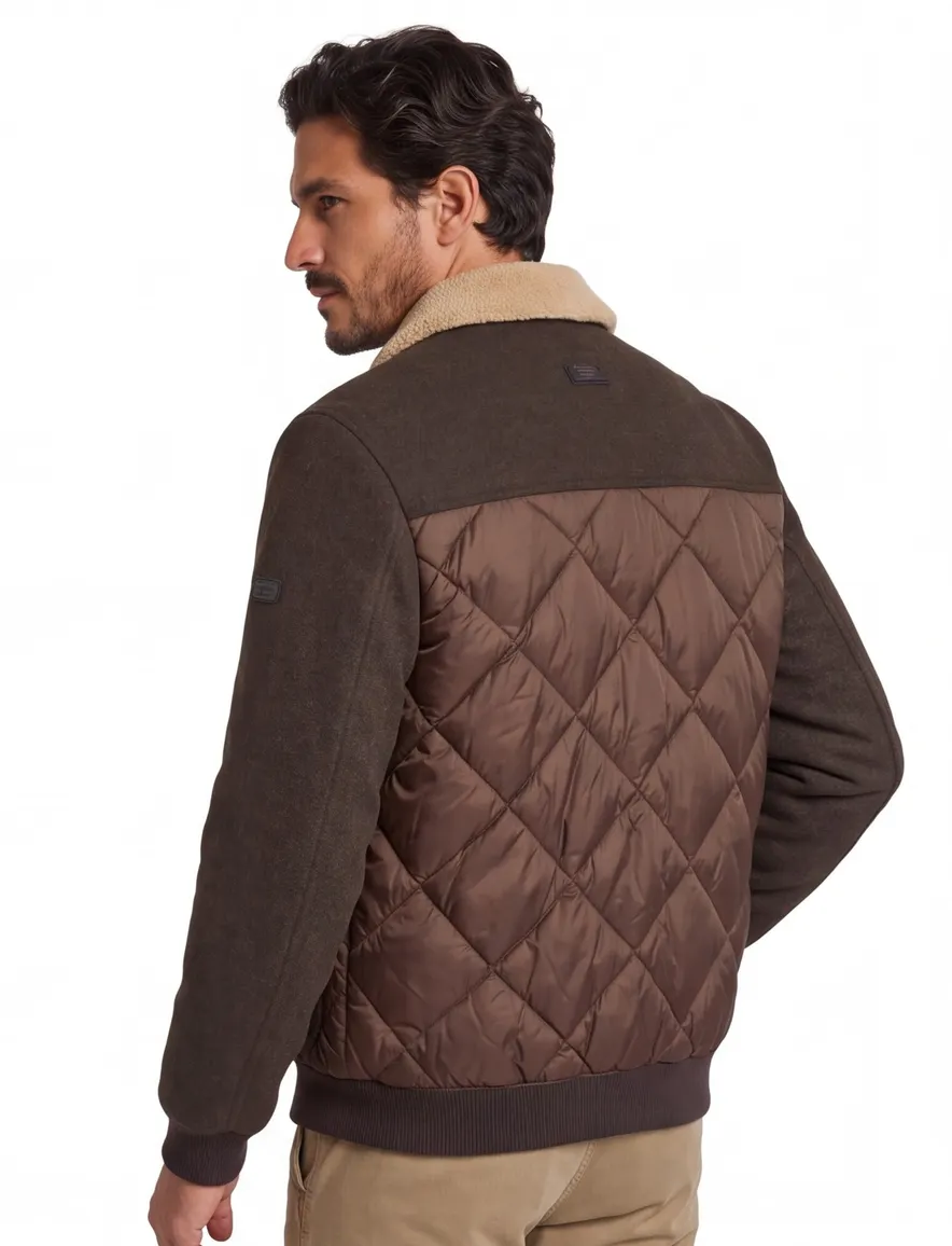 Camel Active piloten jas bruin met borstzak