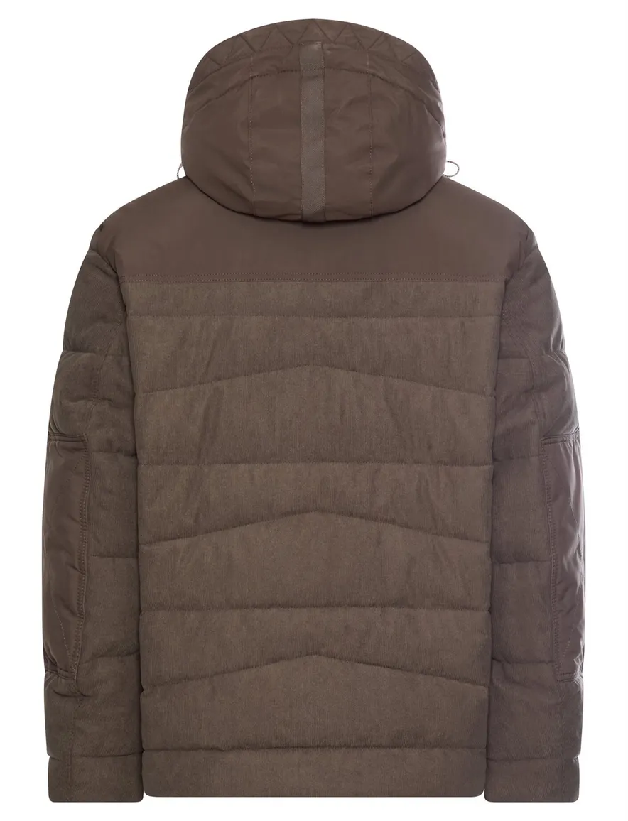 Camel Active puffer bodywarmer bruin met borstzak