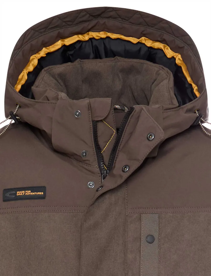 Camel Active puffer bodywarmer bruin met borstzak