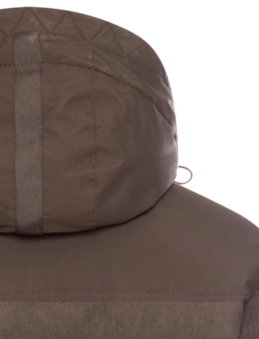 Camel Active puffer bodywarmer bruin met borstzak