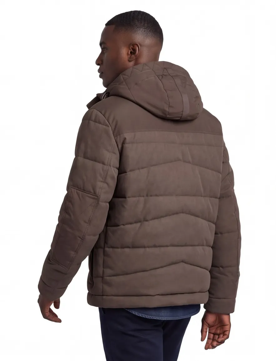 Camel Active puffer bodywarmer bruin met borstzak