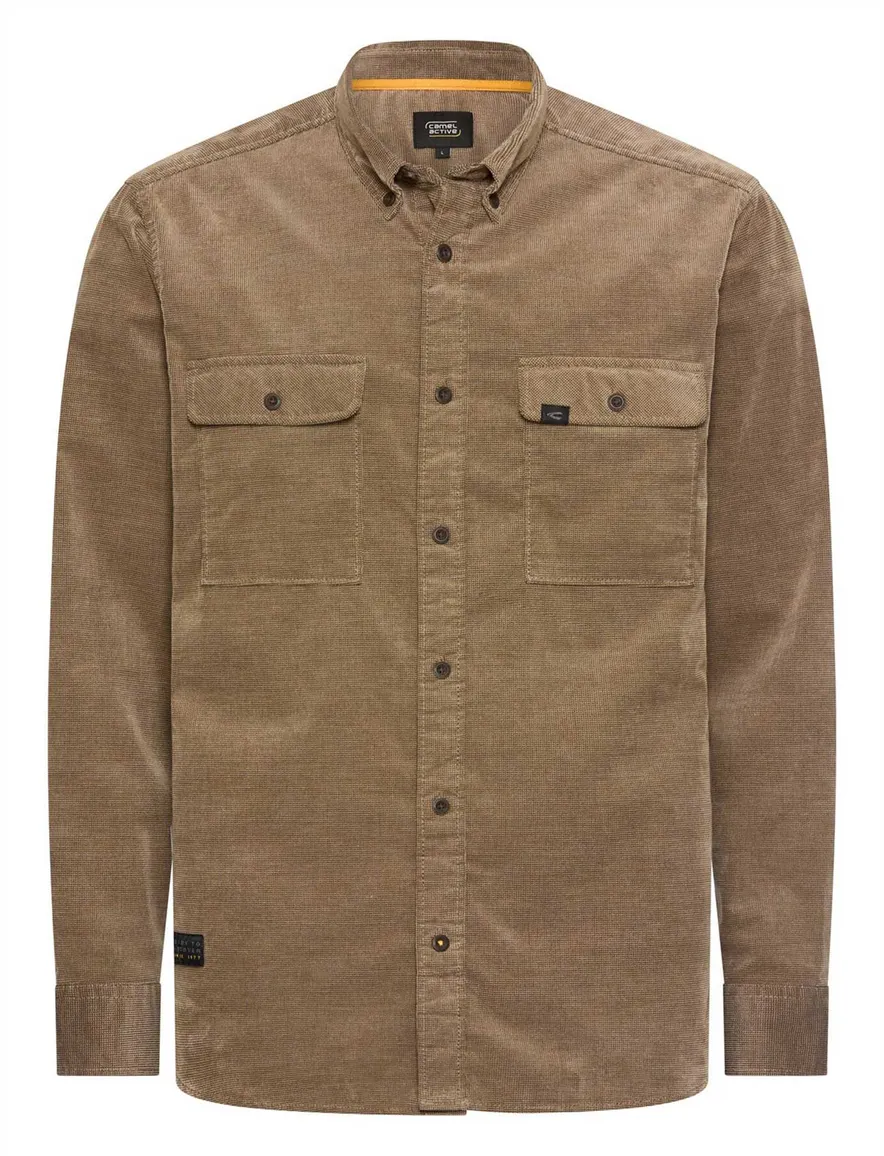 Overshirt Camel Active bruin Shirts 1/1 sleeves
