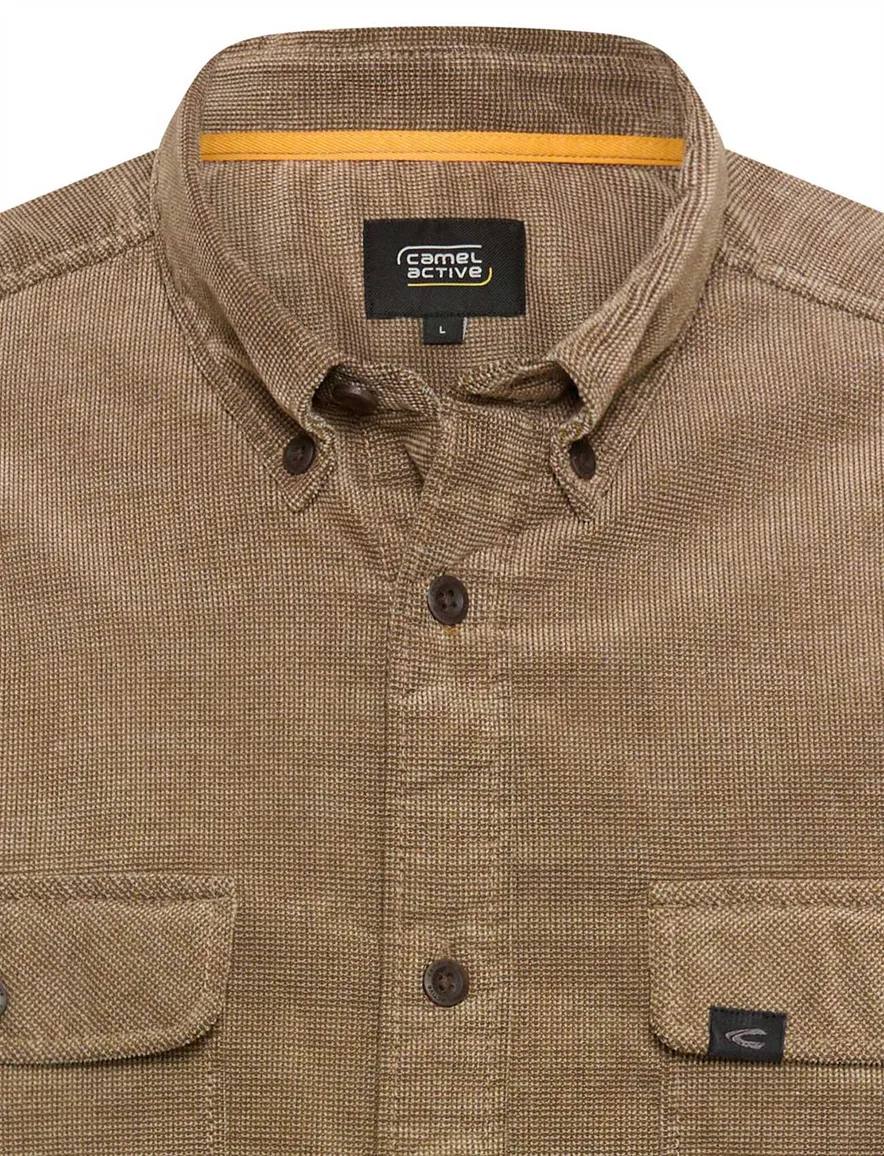 Overshirt Camel Active bruin Shirts 1/1 sleeves