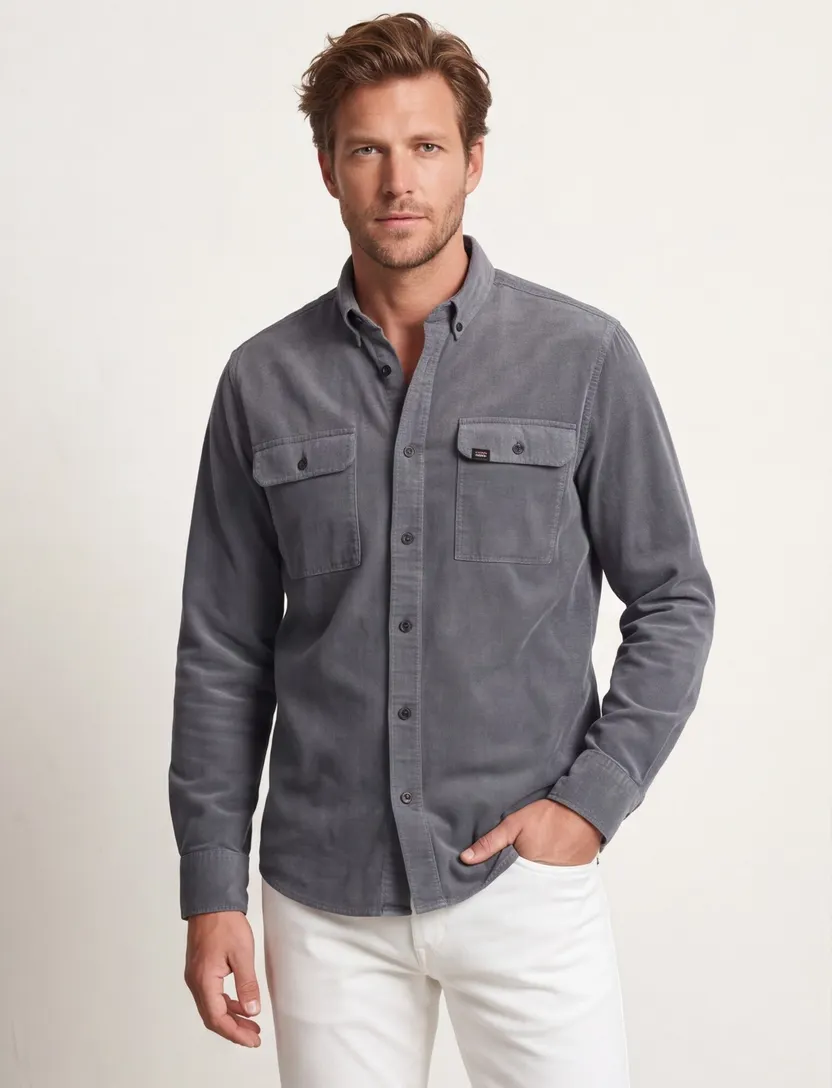 Overshirt Camel Active donkerblauw geprint