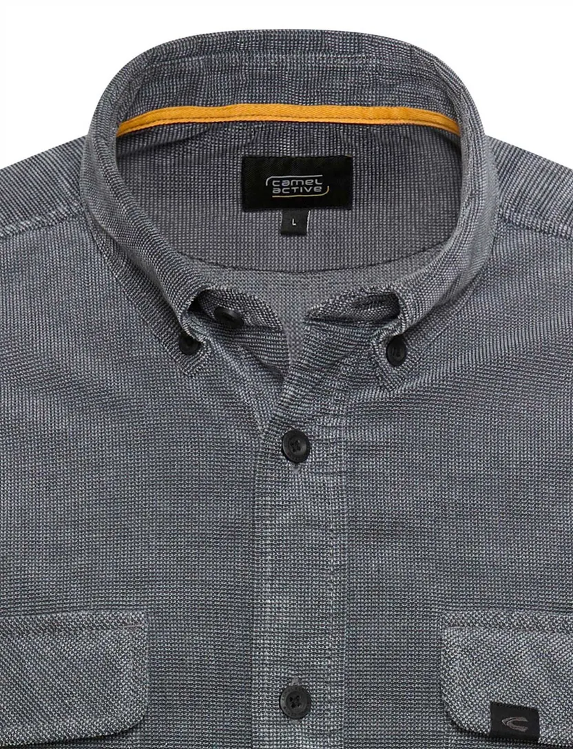 Overshirt Camel Active donkerblauw geprint