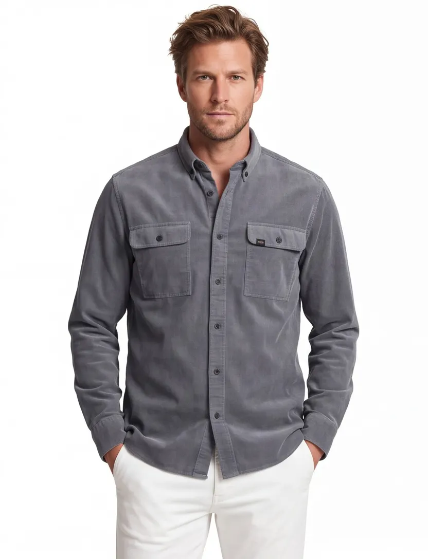Overshirt Camel Active donkerblauw geprint