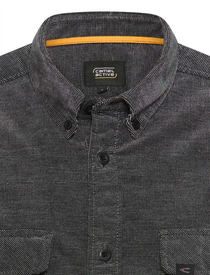 Overshirt Camel Active antraciet geprint