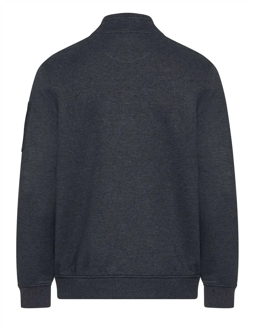 Camel Active half zip trui donkerblauw gemeleerd