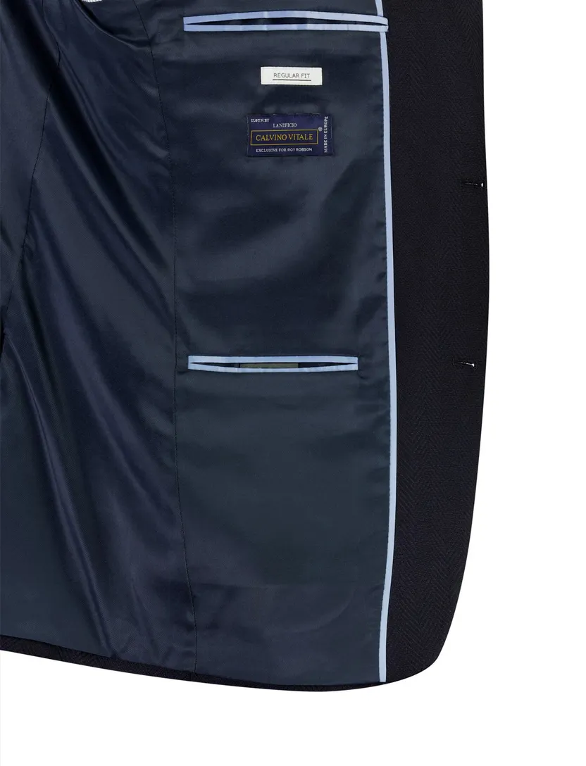 Colbert Roy Robson donkerblauw normale fit wol