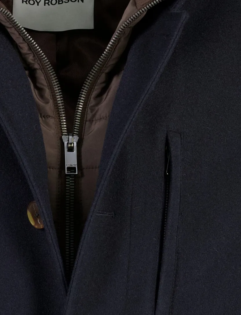 Overjas Roy Robson donkerblauw polyester