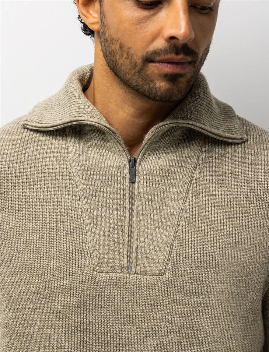 State of Art creme truien half zip turtleneck gebreid