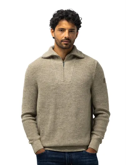 State of Art State of Art creme truien half zip turtleneck