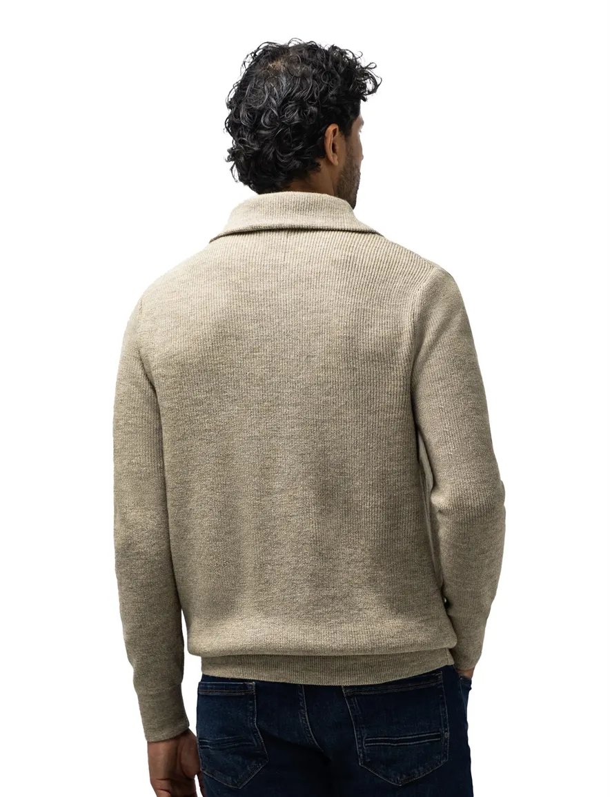 State of Art creme truien half zip turtleneck gebreid