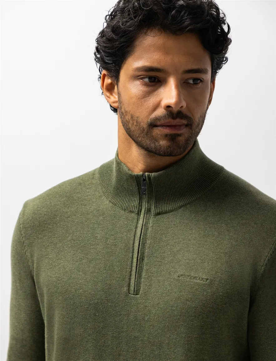 State of Art half zip trui groen