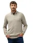 Trui State of Art half zip beige gemeleerd