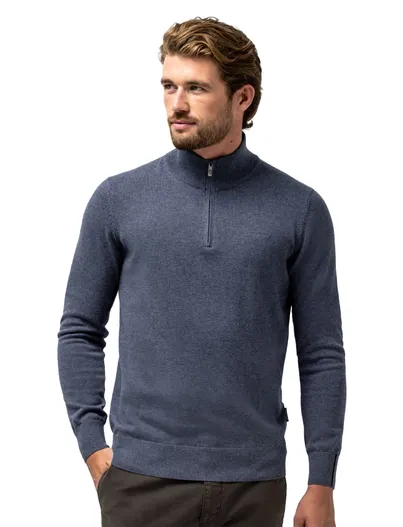 State of Art State of Art half zip trui blauw