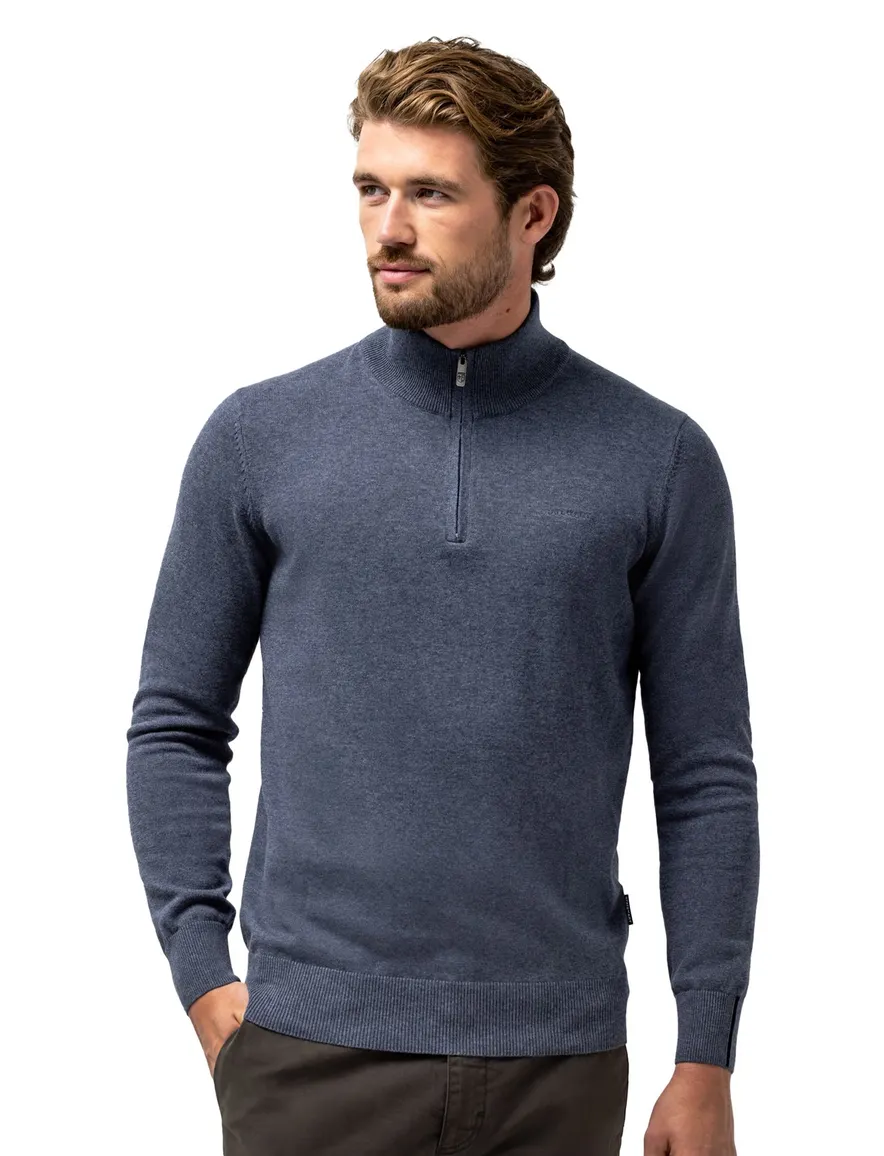 State of Art half zip trui blauw