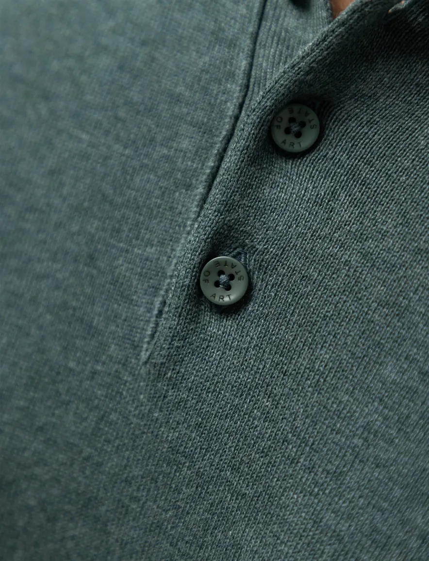 State of Art poloshirt groen met boord