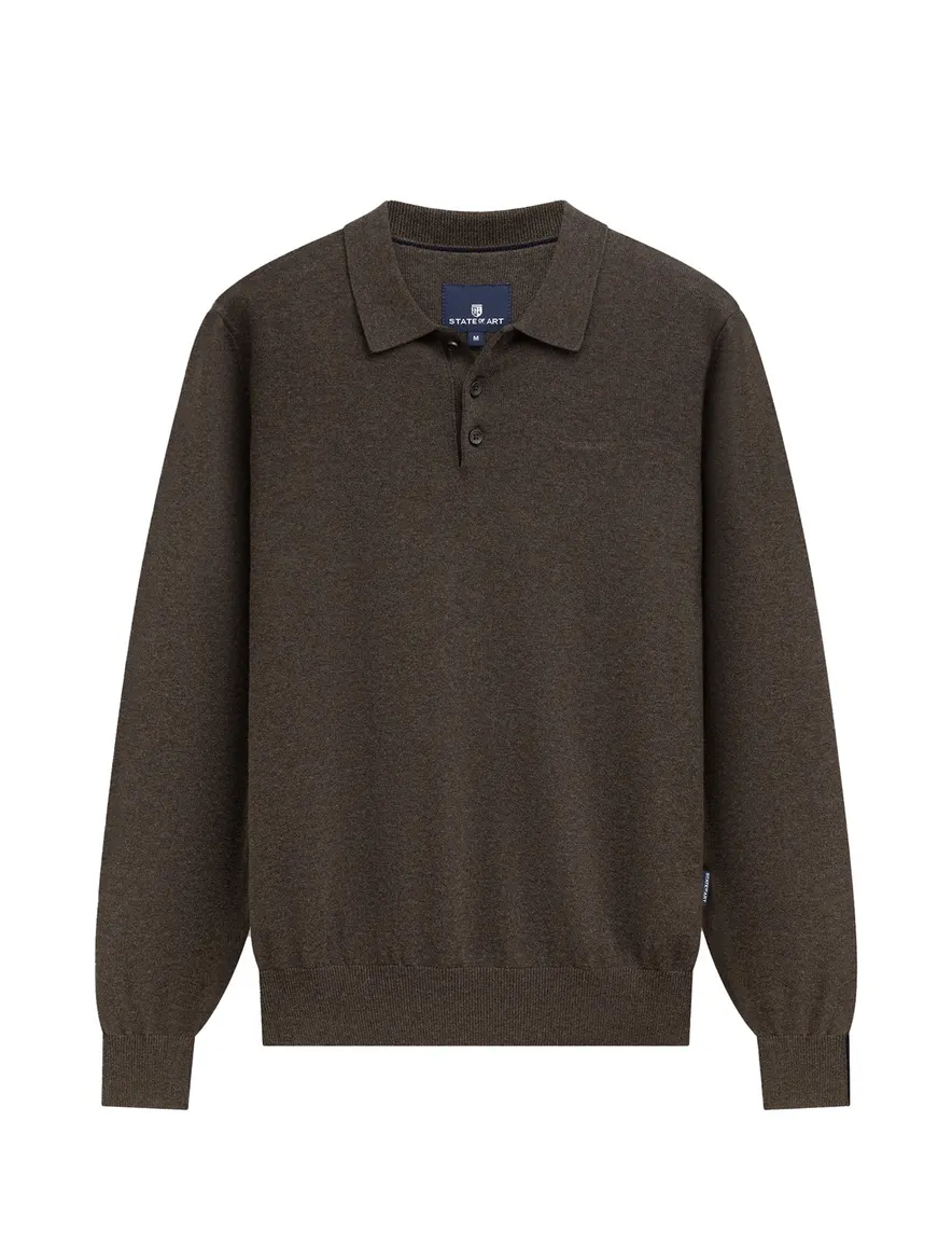 Poloshirt State of Art bruin