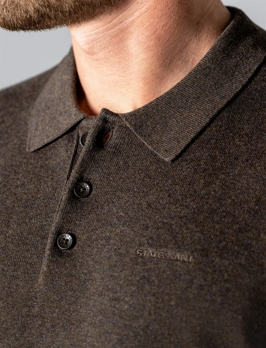 Poloshirt State of Art bruin