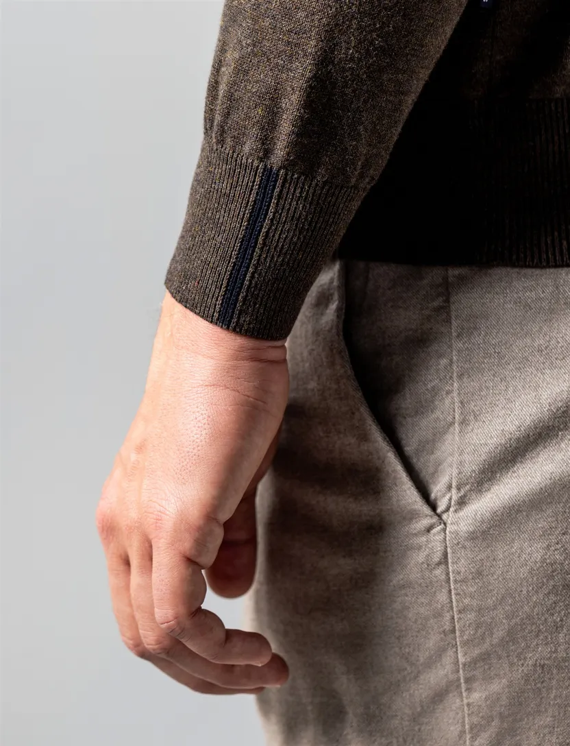 Poloshirt State of Art bruin met boord