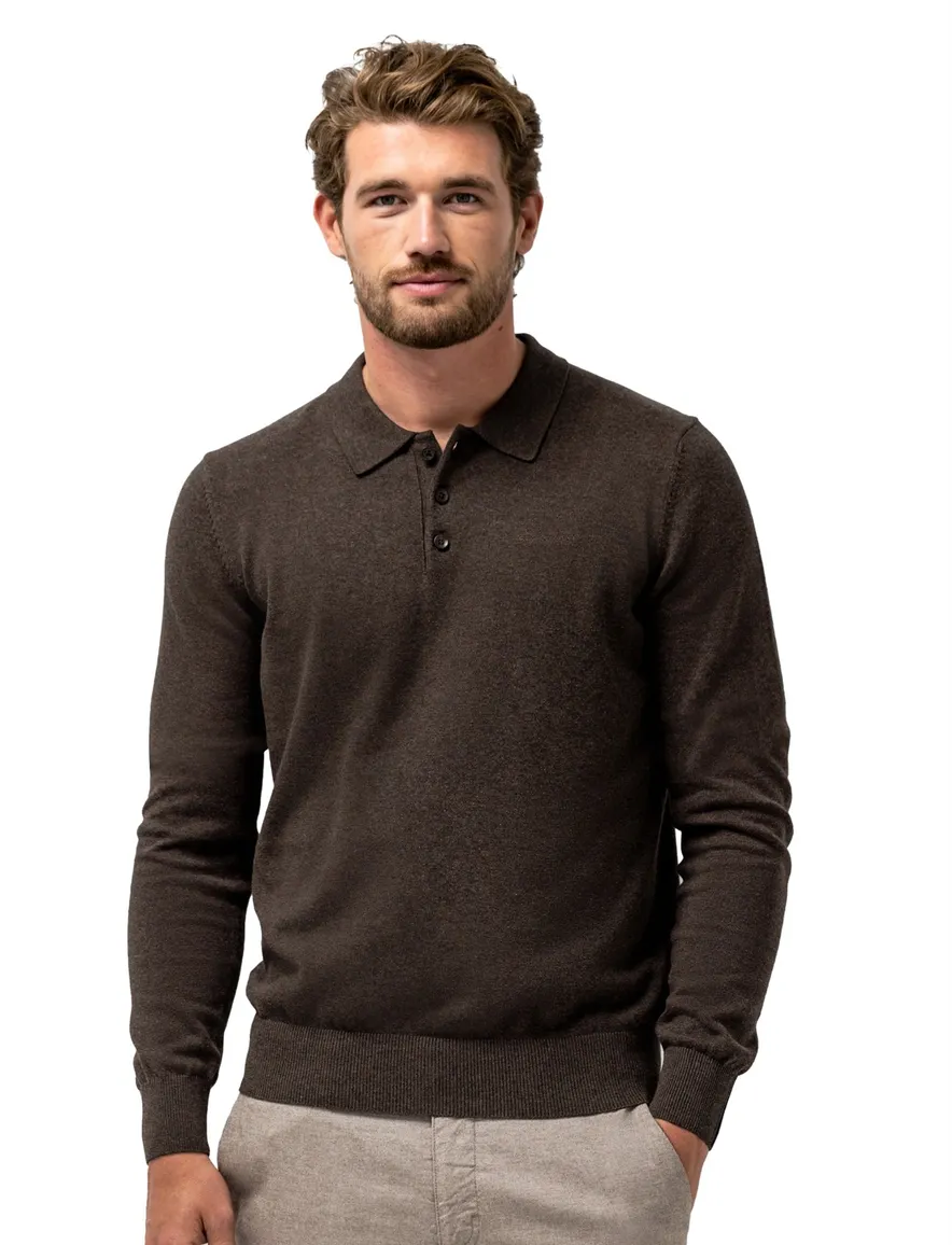 Poloshirt State of Art bruin