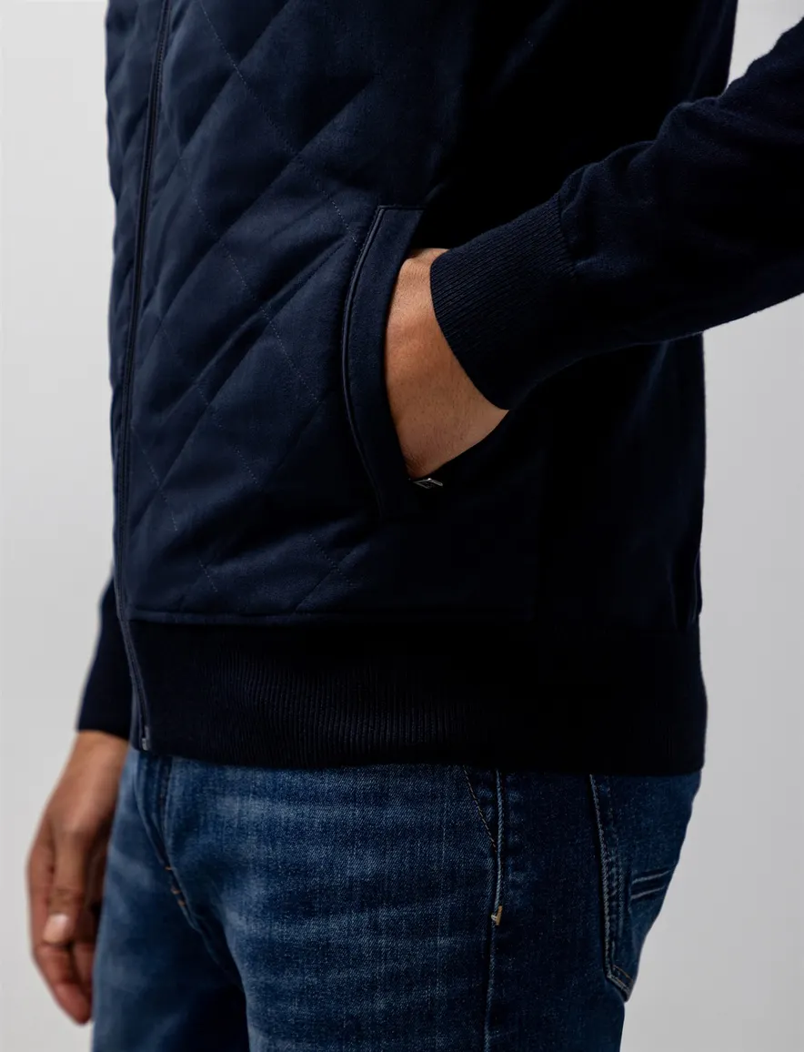 State of Art outdoor vest donkerblauw met polyester voorkant