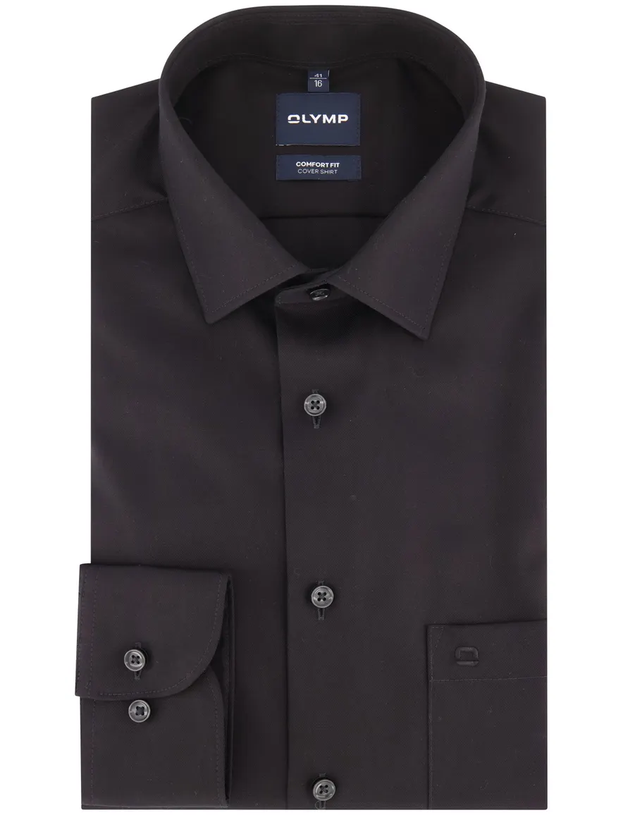 Overhemd Olymp zwart Shirt dress ml 5