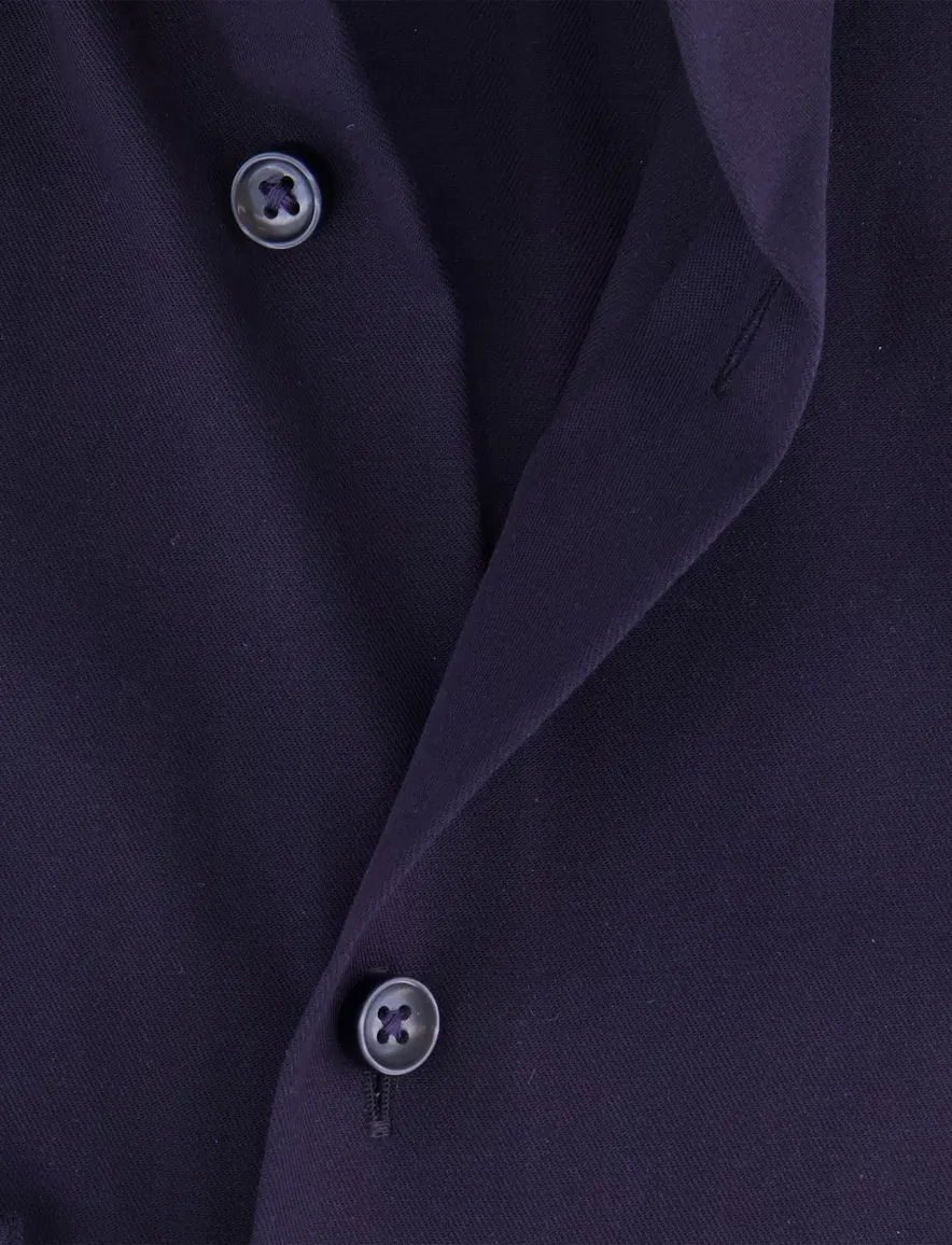 Olymp overhemd donkerblauw effen