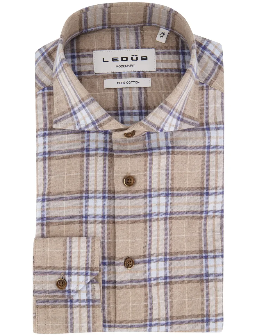 Overhemd Ledub beige 143570-63