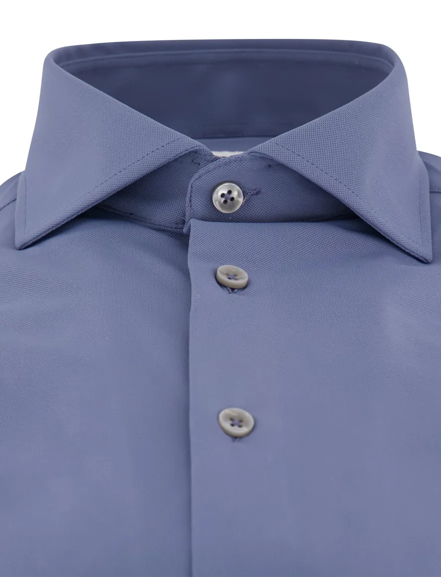 Ledub Slim Fit overhemd blauw