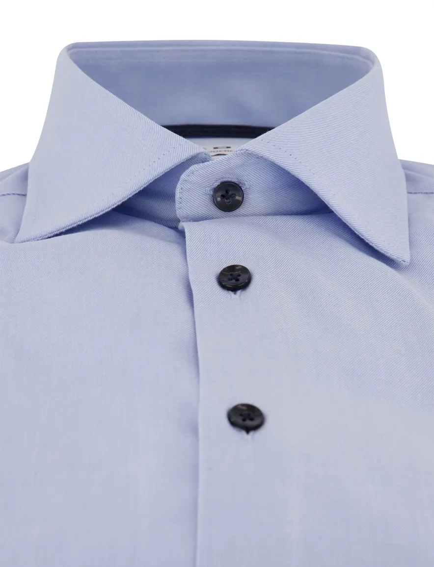 Ledub Modern Fit overhemden lichtblauw stretch
