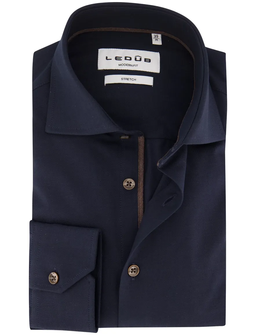 Overhemd Ledub donkerblauw 143520-19