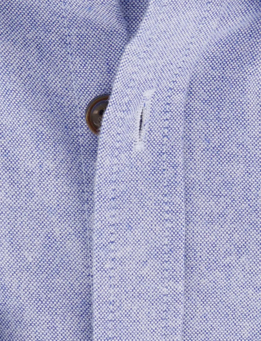 Ledub Modern Fit overhemd lichtblauw gemeleerd