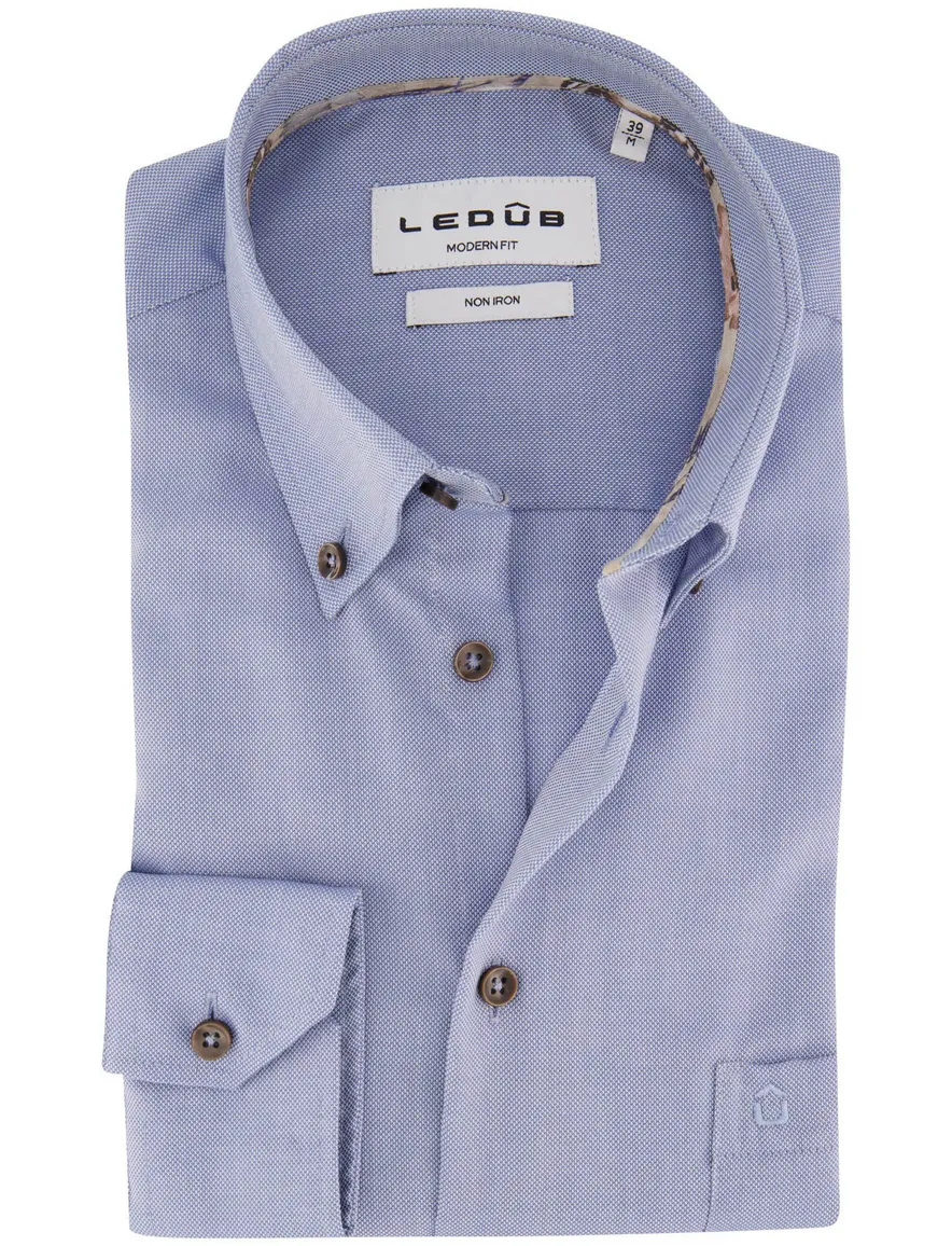 Overhemd Ledub blauw 143532-16