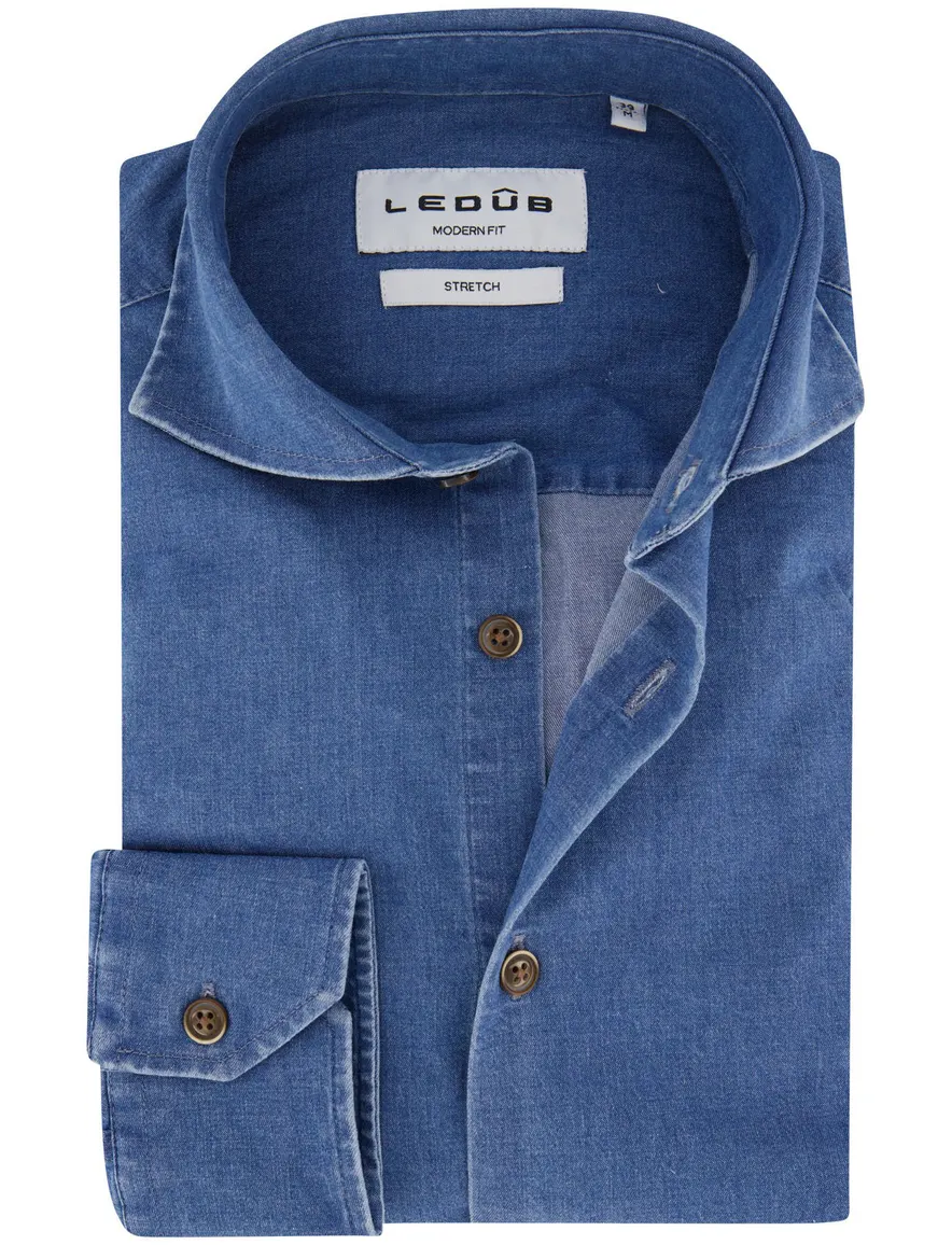 Overhemd Ledub blauw 143541-18