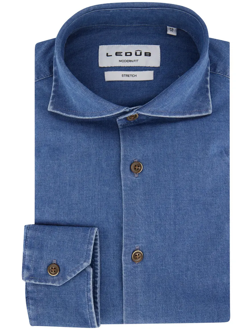 Overhemd Ledub blauw 143541-18