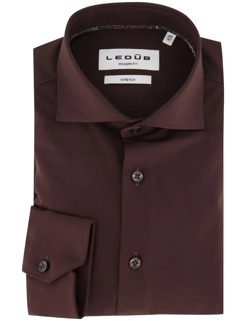Overhemd Ledub bruin 143582-69
