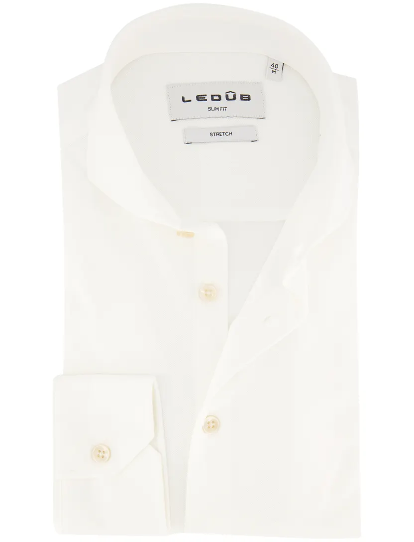 Overhemd Ledub Slim Fit creme
