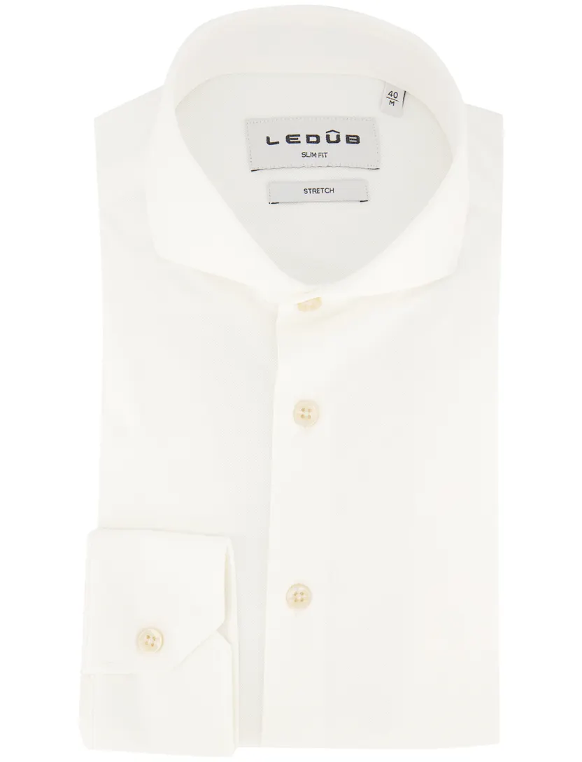 Overhemd Ledub Slim Fit creme
