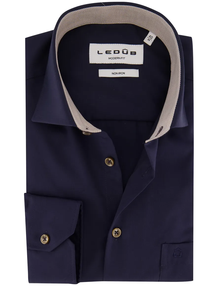 Overhemd Ledub donkerblauw 143506-19