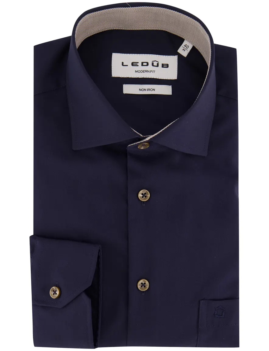 Overhemd Ledub donkerblauw 143506-19