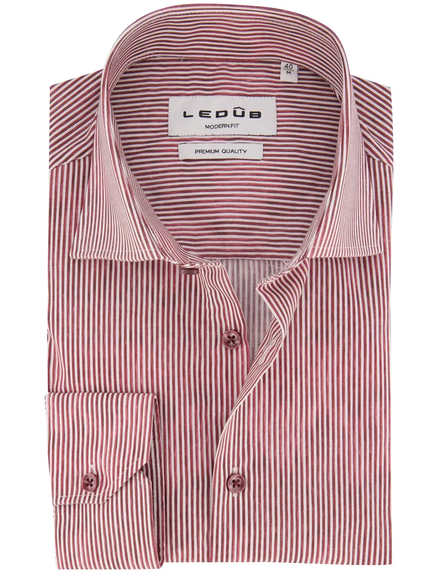 Overhemd Ledub bordeaux 143536-48
