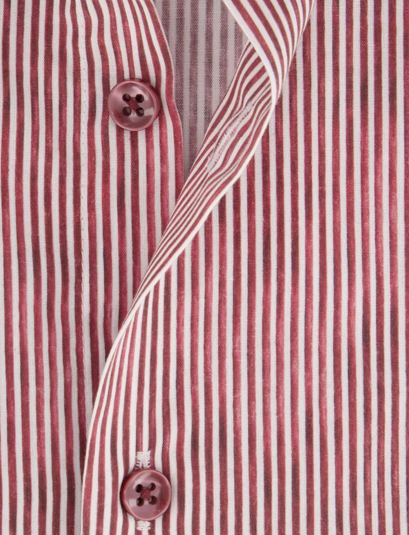 Overhemd Ledub Modern Fit bordeaux