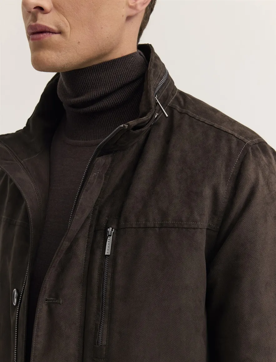 Bugatti parka jas bruin gevoerd