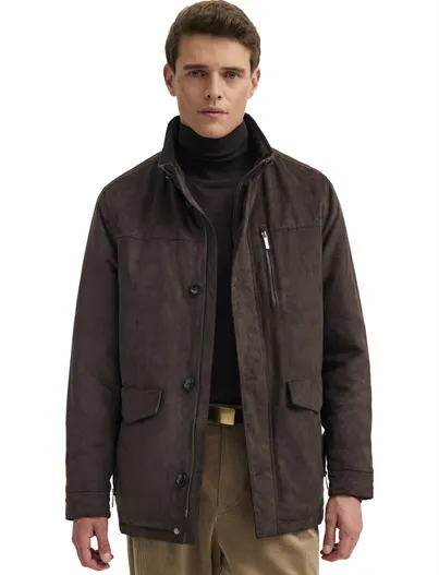 Bugatti Bugatti parka jas bruin gevoerd